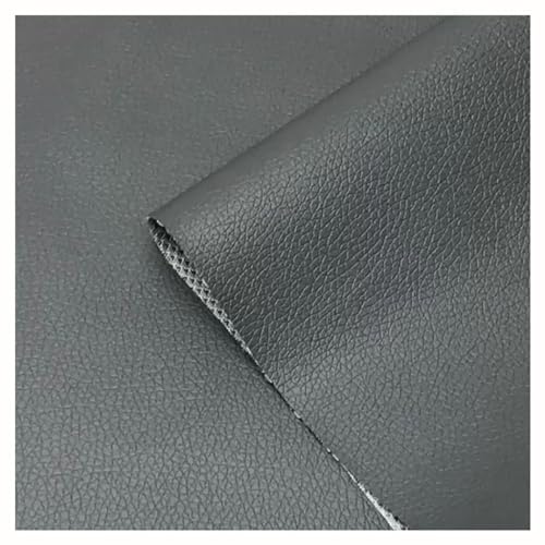 Kunstleder Meterware Glatt Stoffe Zum Nähen Pink Wasserdichte Polsterung Polsterstoff Polster Für Möbel Schuhe Handtaschen Accessoires & Bastelarbeiten(Dark grey,1.6X1m) von Generic