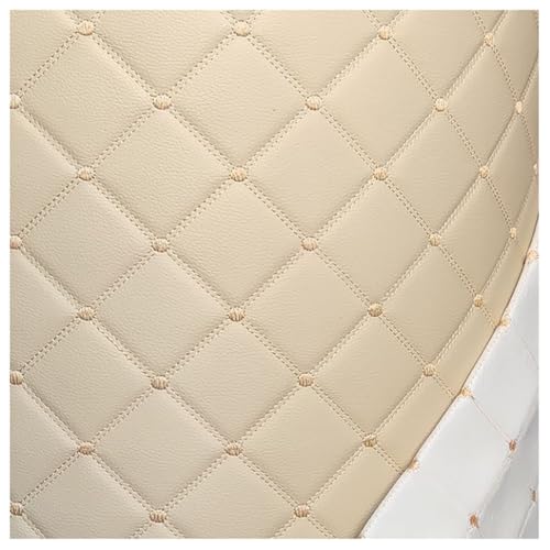 Kunstleder PVC Gesteppt Kaschiert Leder Kunstleder Polsterstoff Meterware Möbelstoff Dekostoff Polsterstoff Für Schrank Ledertasche Autositz Sofa(Beige,1.6x2m) von Generic