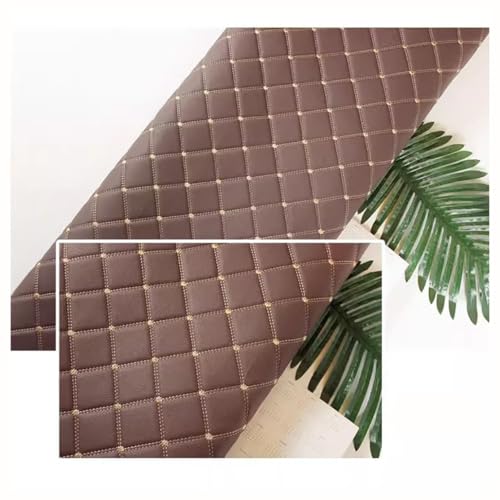 Kunstleder PVC Gesteppt Kaschiert Leder Kunstleder Polsterstoff Möbelstoff Dekostoff Polsterstoff Meterware Für Schrank Ledertasche (SIze: 1.6x1m/5.25x3.28ft)(Brown,1.6x1m) von Generic