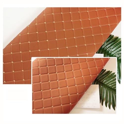 Kunstleder PVC Gesteppt Kaschiert Leder Kunstleder Polsterstoff Möbelstoff Dekostoff Polsterstoff Meterware Für Schrank Ledertasche (SIze: 1.6x1m/5.25x3.28ft)(Oranje,1.6x2m) von Generic
