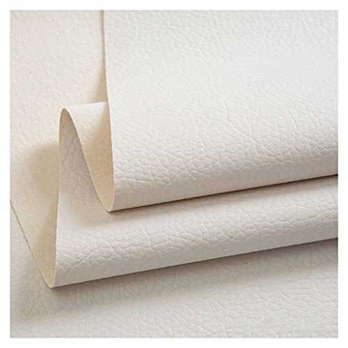 Kunstleder Polsterstoff Kaschiert Meterware MöBelstoff FüR SäMtliche Polsterarbeiten,Autos,Boote,Dekorationen 140 Cm Breit 1m Meterware Verkauft (Farbe:Grün)(White,1.4X1m) von Generic