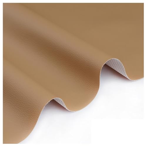 Kunstleder Polsterstoff Kaschiert Meterware MöBelstoff FüR SäMtliche Polsterarbeiten,Autos,Boote,Dekorationen 160 cm Breit 1m Meterware verkauft(Khaki,1.6X2m) von Generic