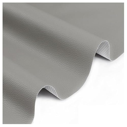 Kunstleder Polsterstoff Kaschiert Meterware MöBelstoff FüR SäMtliche Polsterarbeiten,Autos,Boote,Dekorationen 160 cm Breit 1m Meterware verkauft(Khaki grey,1.6X10m) von Generic