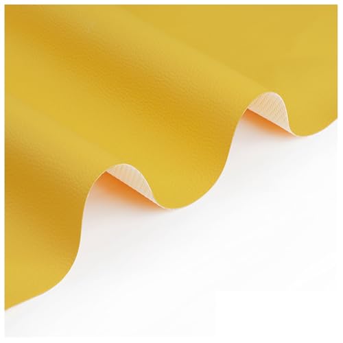 Kunstleder Polsterstoff Kaschiert Meterware MöBelstoff FüR SäMtliche Polsterarbeiten,Autos,Boote,Dekorationen 160 cm Breit 1m Meterware verkauft(Yellow,1.6X2m) von Generic