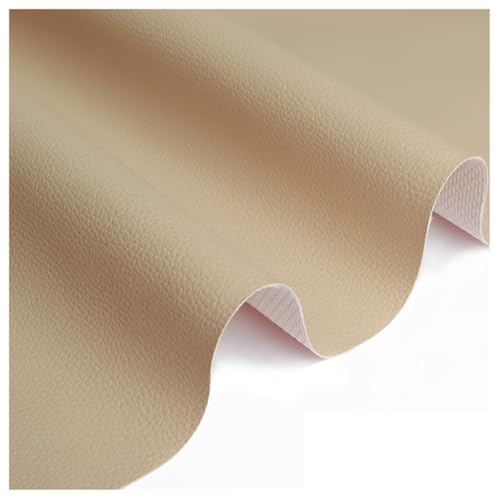 Kunstleder Polsterstoff Meterware FüR Möbel Sofa Stuhl Autos Polsterarbeiten Autos Dekorationen DIY Basteln Nähen 160 cm Breit Meterware Verkauft(Beige-yellow,1.6X4m) von Generic