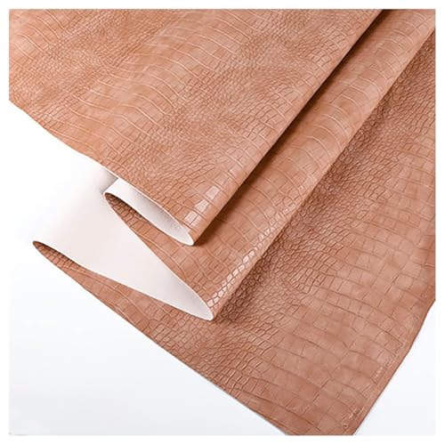 Kunstleder Stoff Krokodilmuster Glänzender PU-Kunstleder Polsterstoff Meterware 138 Cm Breit Für Sofastuhl-Sitzbezug(Pink,1.38X2m) von Generic