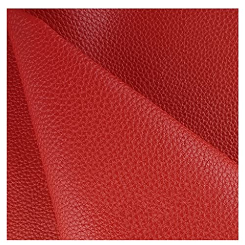 Kunstleder Weiches PU Premium Qualität Polsterstoff Echtleder-Optik - Meterware-Reparaturflicken Für Möbel Sofa Sitzbezug Autositz Jacke,Braun, 1,4 X 1m(Big red,1.4X10m) von Generic