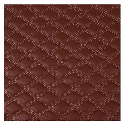 Kunstleder gesteppt kaschiert Leder Stoff Meterware Bezugsstoff Polsterstoff Lederoptik für Handwerk DIY nähen 1,6m breit(Brown,1.6X9m) von Generic