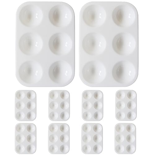 Kunststoff-Farbpalette, 10 Stück, weiße Kunststoff-Paletten, ideal für Kunstunterricht, Bastelarbeiten, Aquarellmischen, Malereien, Partys, Weiß Kunststoff-Farbpalette, 10 Stück, weiße Kunststoff-Paletten, ideal für Kunstunterricht, Bastelarbeiten, Aquarellmischen, Malereien, Partys, Weiß von Generic