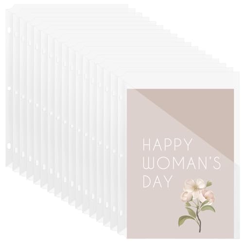 Kunststoffhüllen für Papierdokumente, 3-Ring-Ordner, transparent, Poly-Durchscheinend, Aktenordner, Organizer, Taschen, 50 Stück Kunststoffhüllen für Papierdokumente, 3-Ring-Ordner, transparent, Poly-Durchscheinend, Aktenordner, Organizer, Taschen, 50 Stück von Generic