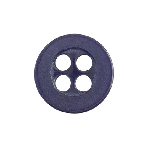 Kunststoffknöpfe zum Nähen, 18 l, rund, 4 Löcher, 12 Stück, robuste Knöpfe für Hemden, Hosen, Mäntel, Kleider, Handwerk und DIY-Nähprojekte (Marineblau) von Generic