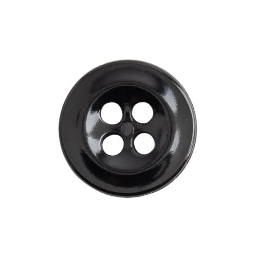 Kunststoffknöpfe zum Nähen, 20 l, 12,5 mm, 4 Löcher, 12 Stück, langlebige Knöpfe für Hemden, Blusen, Handwerk, DIY Nähen & Kleidungsreparaturen (schwarz) von Generic