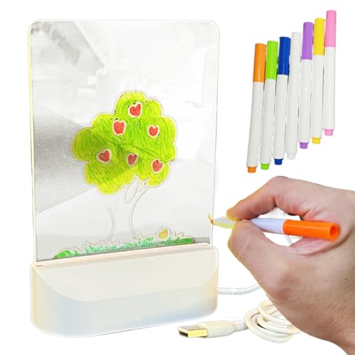 LED -Acryl -Message Board - 5 X 6,7 Zoll Beleuchtetes Acryl -Trockener -Löschbrett, Neon Einzigartige Und Farbenfrohe Ambiente, Das Perfekt Für Jeden Raum Ist. Sein Wahres Zeichenbrett Mit 7 Stiften Z LED -Acryl -Message Board - 5 X 6,7 Zoll Beleuchtetes Acryl -Trockener -Löschbrett, Neon Einzigartige Und Farbenfrohe Ambiente, Das Perfekt Für Jeden Raum Ist. Sein Wahres Zeichenbrett Mit 7 Stiften Z von Generic