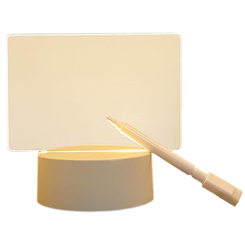 LED-Notiztafeln – Beleuchtete Tafel mit Trockenabwischbarer Oberfläche, Leuchtender Notizblock für Schreibtisch, Memoboard mit Licht, Tragbare LED-Schreibtafel | Dekorative Nachrichtentafel für Zuhaus LED-Notiztafeln – Beleuchtete Tafel mit Trockenabwischbarer Oberfläche, Leuchtender Notizblock für Schreibtisch, Memoboard mit Licht, Tragbare LED-Schreibtafel | Dekorative Nachrichtentafel für Zuhaus von Generic