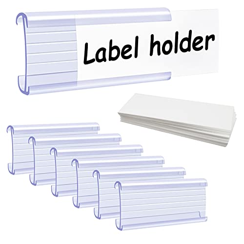 LEMGU Draht-Regal-Etikettenhalter, 30 Stück, Kunststoff-Draht-Regal-Etiketten-Clips, kompatibel mit Metro-Regalen (7.6 cm L x 4.6 cm H, Etikettenpapier im Lieferumfang enthalten) von Generic