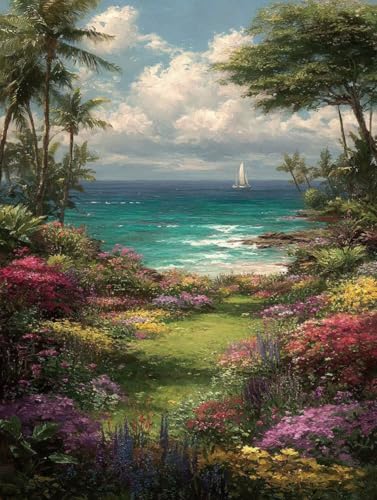 Landschaft Diamond Painting Erwachsene, Diamond Painting Landschaft Muster Design, 5D DIY Full Eckige Drill Diamant Crystal Art Mosaik Bastelset Erwachsene für Zimmer Deko Wohnzimmer (60x80cm) -wyl699 von Generic