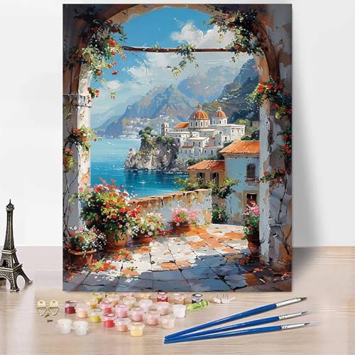 Landschaft Malen Nach Zahlen Erwachsene Architektur Malen Nach Zahlen Kreativ Set Erwachsene 100×135cm, Leinwand Ölgemälde Bastelset mit Pinsel und Farben für Geschenke für Frauen, Ohne Rahmen -XY366 Landschaft Malen Nach Zahlen Erwachsene Architektur Malen Nach Zahlen Kreativ Set Erwachsene 100×135cm, Leinwand Ölgemälde Bastelset mit Pinsel und Farben für Geschenke für Frauen, Ohne Rahmen -XY366 von Generic