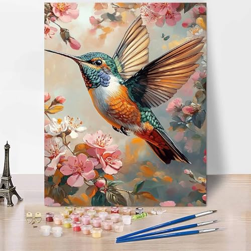 Landschaft Malen Nach Zahlen Erwachsene Blumen Malen Nach Zahlen Kreativ Set Erwachsene 70x95cm, Leinwand Ölgemälde Bastelset mit Pinsel und Farben für Deko, Geschenke für Frauen, Ohne Rahmen -XY801 von Generic