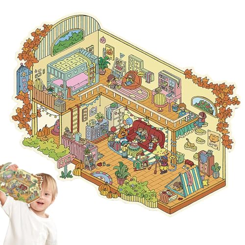 Landschaftsaufkleber '3D-Effekt - Cartoon-Szenenaufkleber ligtweight, 3D-Cartoon-Heimaufkleber | Aufkleber-Set für Kinder-Szene, Kartszene Aufkleber Landschaftsaufkleber '3D-Effekt - Cartoon-Szenenaufkleber ligtweight, 3D-Cartoon-Heimaufkleber | Aufkleber-Set für Kinder-Szene, Kartszene Aufkleber von Generic