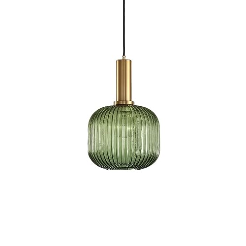 Laterne im französischen Retro-Stil, Lampenschirm für Pendelleuchten in kreativer Persönlichkeitsfarbe aus Glas, Hängeleuchte mit E27-Sockel und Einzelkopf, dekorative Beleuchtungs von Generic