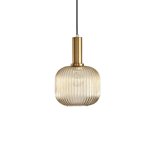 Laterne im französischen Retro-Stil, Lampenschirm für Pendelleuchten in kreativer Persönlichkeitsfarbe aus Glas, Hängeleuchte mit E27-Sockel und Einzelkopf, dekorative Beleuchtungs von Generic