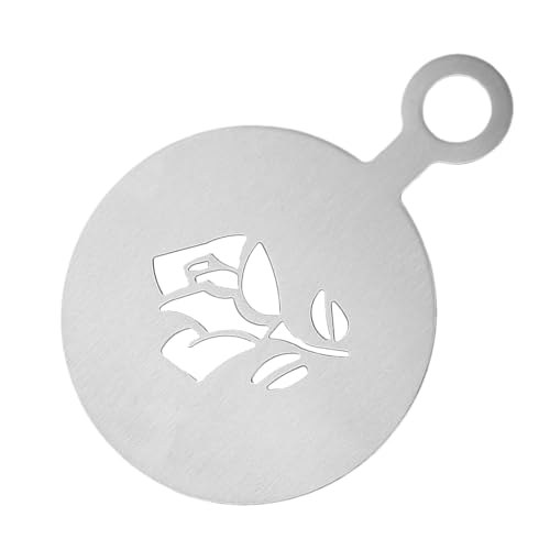 Latte Art Design Schablonen - Latte -Kunstschablonen, Kaffeedekorationsvorlagen | Wiederverwendbare Werkzeuge Mit Schneeflocken Und Herzmustern Für Cappuccino-, Kuchen- Und Getränkekunst, Lustige Bari von Generic