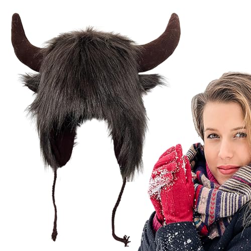 Lave Bisonte Hut - Ohrenhut mit Hörnern, festliches Design, ideal für Halloween und einzigartiges Geschenk für Männer und Frauen bei Cosplay-Events und Partys im Freien von Generic