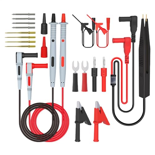 Leadkit mit Multimeter-Test, Multimeter Sonde Kit - Professionelle Testnadel führt Sondetet,Elektrischer Test Multimeter Alligatorclip für Klemmer, Instrumente von Generic