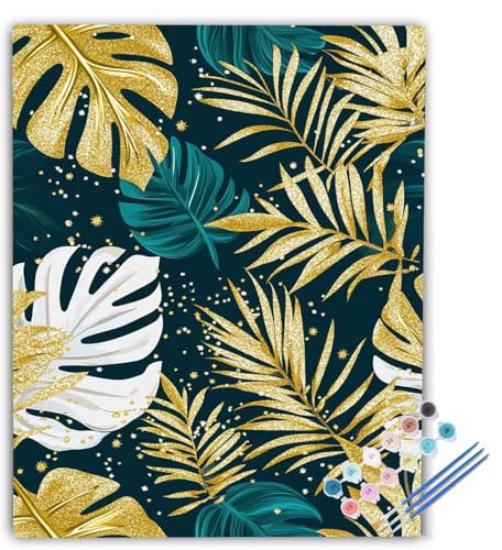 Leaf Malen Nach Zahlen Erwachsene Gold Malen Nach Zahlen, DIY Ölgemälde Leinwand Malset mit Pinsel und Acrylfarben Kreativ Set für Erwachsene zur Home Haus Deko Geschenk 100x135cm Ohne Rahmen dN-4044 Leaf Malen Nach Zahlen Erwachsene Gold Malen Nach Zahlen, DIY Ölgemälde Leinwand Malset mit Pinsel und Acrylfarben Kreativ Set für Erwachsene zur Home Haus Deko Geschenk 100x135cm Ohne Rahmen dN-4044 von Generic