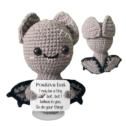 Leben: Strickpuppe, Fledermauspuppe mit Karte, lustige und positive -Taschen für Kinder, Erwachsene, Männer, Frauen, Freunde Leben: Strickpuppe, Fledermauspuppe mit Karte, lustige und positive -Taschen für Kinder, Erwachsene, Männer, Frauen, Freunde von Generic