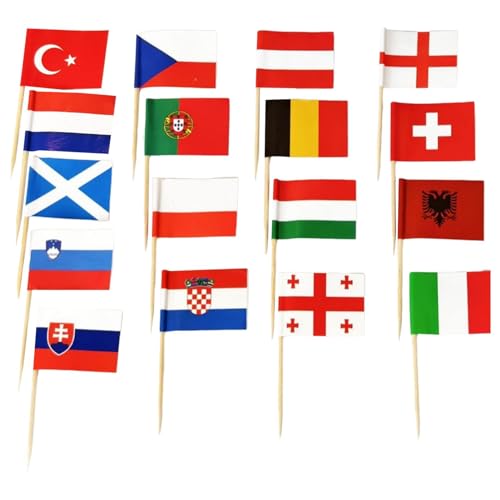 Lebensmittelflaggen, Cupcake-Topper mit Flagge - Patriotische Flaggen mit doppelseitigem Druck | 100 Stück Cupcake Toppers Dekoration, Miniatur-Flaggen für Freunde der Familie Lebensmittelflaggen, Cupcake-Topper mit Flagge - Patriotische Flaggen mit doppelseitigem Druck | 100 Stück Cupcake Toppers Dekoration, Miniatur-Flaggen für Freunde der Familie von Generic