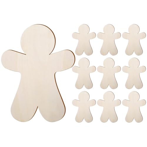 Lebkuchenmänner Deko | 10 Stücke Lebkuchenmännchen Weihnachtsdekoration | Blanko Holzscheiben Deko Für Geburtstag Hochzeit Reise Wand Fenster Zuhause Familie Lebkuchenmänner Deko | 10 Stücke Lebkuchenmännchen Weihnachtsdekoration | Blanko Holzscheiben Deko Für Geburtstag Hochzeit Reise Wand Fenster Zuhause Familie von Generic