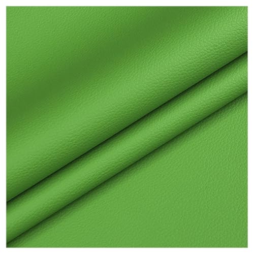 Leder Kunstleder Gewebe Leder Stoff Mit Litschi-Muster PU-Ledertuch Polsterstoff-Material 0,59mm Dick Für Taschenhut DIY Handwerk Nähen Und Dekorationen(Size:1.6x1m)(Green,1.6X7m) von Generic