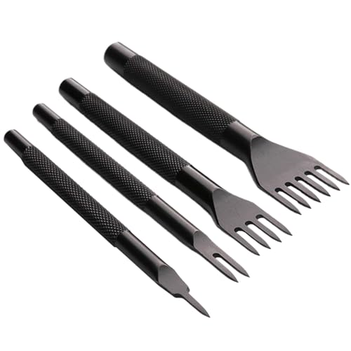 Leder Locher Werkzeug Leder Locher Werkzeug | Gürtel Lochstanzer Leder Nähen Schere | 1/2/4/6 Pin Leder Handwerk Werkzeug Set von Generic
