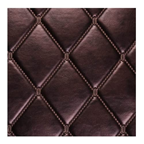 Leder Stoff Kunstleder Gesteppt Kaschiert Leder Stoff Meterware Bezugsstoff Polsterstoff Lederoptik Für Handwerk DIY Nähen 1,38m Breit(Brown,1.38X8m) von Generic