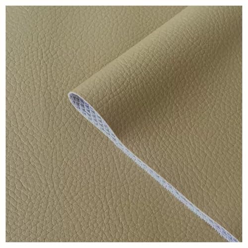 Leder Stoff Kunstleder Lederimitat Lederstoff Polsterstoff Möbelstoff Meterware Bezugsstoff -Polster Kunstleder(Khaki grey,1.6X9m) von Generic
