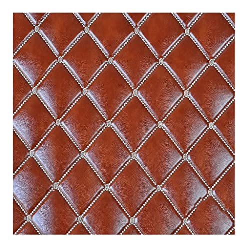 Leder Stoff Kunstleder gesteppt kaschiert Leder Stoff Meterware Bezugsstoff Polsterstoff für Handwerk DIY nähen 1,38m breit(Red,1.38X4m) von Generic