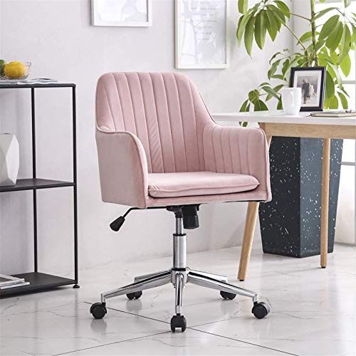 Leichter, Blauer Pannesamt-Stoff, drehbar, höhenverstellbar, omisch, für das Home Office, anmutige Empfangsstühle, von Generic