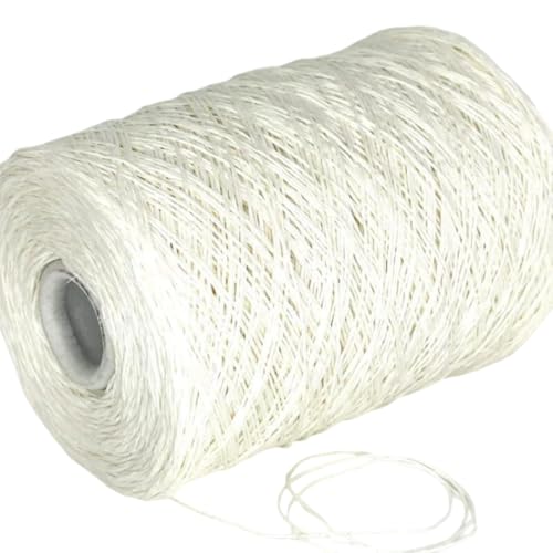 Leinen Konen Garn 300g – 2 Sportgewichte – Sommergarn zum Stricken, Häkeln und Basteln (Weiß) von Generic