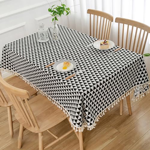 Leinenoptik Tischtuch in Küchen 70x70cm, Pflegeleicht Fleckenabweisend Tischdecken, Tischtuch mit Lotuseffekt, Abwaschbar Küchentischdecke, für Wohnzimmer, Esszimmer, Balkon, Garten von Generic