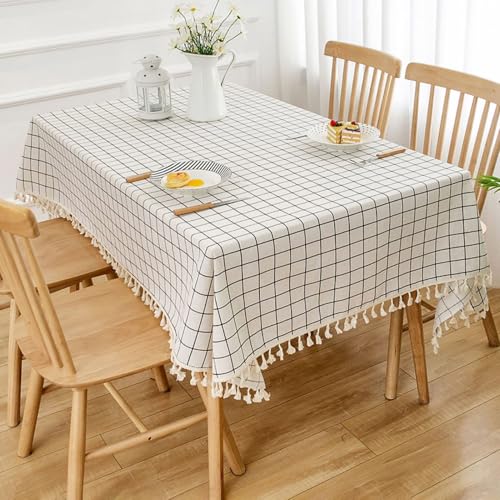 Leinenoptik Tischtuch in Küchen 90x90cm, Pflegeleicht Fleckenabweisend Tischdecken, Tischtuch mit Lotuseffekt, Abwaschbar Küchentischdecke, für Wohnzimmer, Esszimmer, Balkon, Garten Leinenoptik Tischtuch in Küchen 90x90cm, Pflegeleicht Fleckenabweisend Tischdecken, Tischtuch mit Lotuseffekt, Abwaschbar Küchentischdecke, für Wohnzimmer, Esszimmer, Balkon, Garten von Generic