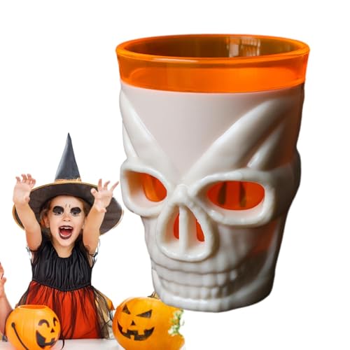 【Leuchtende Weinbecher – Totenkopf-förmiger Weinbecher, LED-beleuchteter Weinbecher | Halloween-Becher mit Schädeln, Halloween-Glasbecher, umweltfreundliches Trinkzubehör 【Leuchtende Weinbecher – Totenkopf-förmiger Weinbecher, LED-beleuchteter Weinbecher | Halloween-Becher mit Schädeln, Halloween-Glasbecher, umweltfreundliches Trinkzubehör von Generic