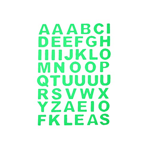 Leuchtende Zahlen Englische Buchstaben Leuchtende Aufkleber Abnehmbare Fluoreszierende dekorative Wandaufkleber Selbstklebende Buchstaben Filz (B, One Size) von Generic