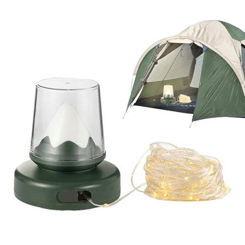 Lichterkette, Lichterkette für Camping, Zelt, Zelt, Zelt, einziehbar, 10 m, wiederaufladbar, tragbar, mit Wasser Lichterkette, Lichterkette für Camping, Zelt, Zelt, Zelt, einziehbar, 10 m, wiederaufladbar, tragbar, mit Wasser von Generic