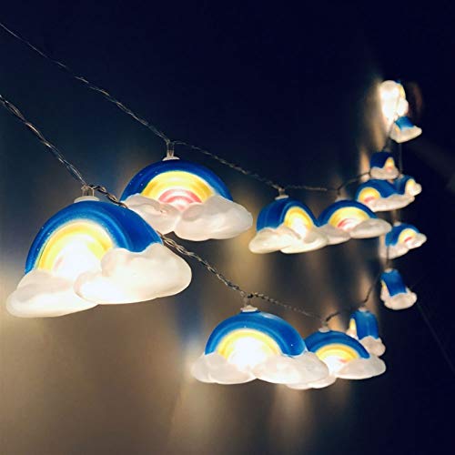 Lichterketten, LED-Lichterkette für den Innen- und Außenbereich, LED-Lichterkette mit Regenbogenwolken, für die Terrasse im Freien, geeignet für Weihnachts- und Erntedankfest, Dekorationslichter für Lichterketten, LED-Lichterkette für den Innen- und Außenbereich, LED-Lichterkette mit Regenbogenwolken, für die Terrasse im Freien, geeignet für Weihnachts- und Erntedankfest, Dekorationslichter für von Generic