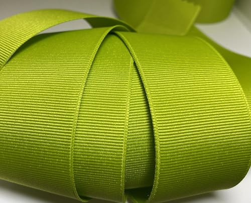 Limettengrünes Ripsband, 3,8 cm breit, 9,1 m Rolle, 100 % Polyester, hochwertiges Bastelband für Haarschleifen, Dekorieren, Geschenkverpackungen und DIY-Projekte. von Generic