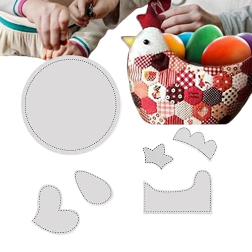 -Lineal zum Nähen von Ostern, Quilting-Lineal Modell Hühnerkorb | Modell Tasche Korb für Küken Basteln,Eierkorbtasche, Dekorieren -Lineal zum Nähen von Ostern, Quilting-Lineal Modell Hühnerkorb | Modell Tasche Korb für Küken Basteln,Eierkorbtasche, Dekorieren von Generic