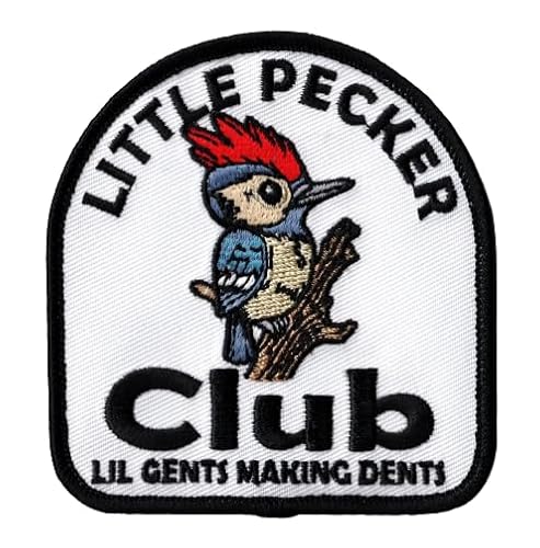 Little Pecker Club Lil Gents Making Dents Patch 8,9 cm bestickter Humor-Aufnäher für Erwachsene, zum Aufbügeln oder Aufnähen von Generic