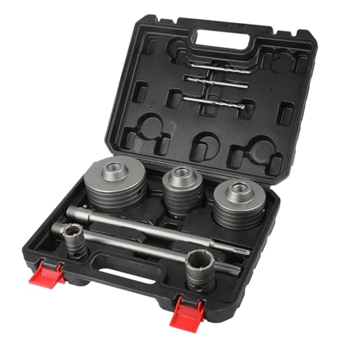 Lochschneiderbohrmaschine Bit Set - Holz Metall Bowing Tool Kit mit kreisförmigen Klingen | Kernlochsägen, verstellbarer Lochöffner, Stahlbohrbitset, Blechsägenwerkzeug, Arbor Hole Making Kit für Bohr von Generic