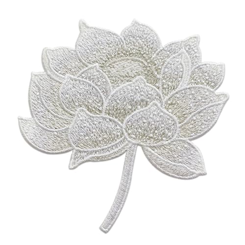 Locomo Große Lotusblüte Aufnäher zum Aufnähen, Blumenstickerei, DIY-Applikation, Motiv für Damen, Kleid, Hochzeitskleid, Jacke, Hose, Rucksack, Dekoration Locomo Große Lotusblüte Aufnäher zum Aufnähen, Blumenstickerei, DIY-Applikation, Motiv für Damen, Kleid, Hochzeitskleid, Jacke, Hose, Rucksack, Dekoration von Generic